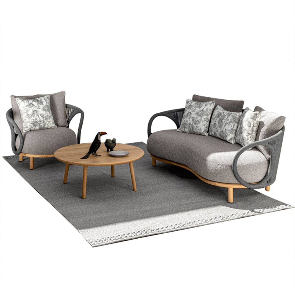 Outdoor Furniture Teak - Outdoor rattan sofa teak garden hotel,
