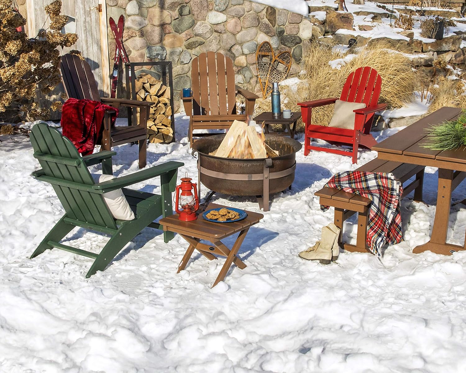 Adirondack Chair Wood - 38 Inch Fade Proof Composite Adirondack