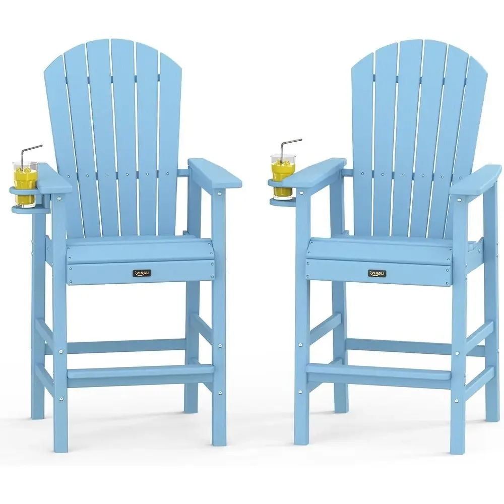 Adirondack Chair Wood - Set of 2 Weather-Resistant Plastic Adirondack