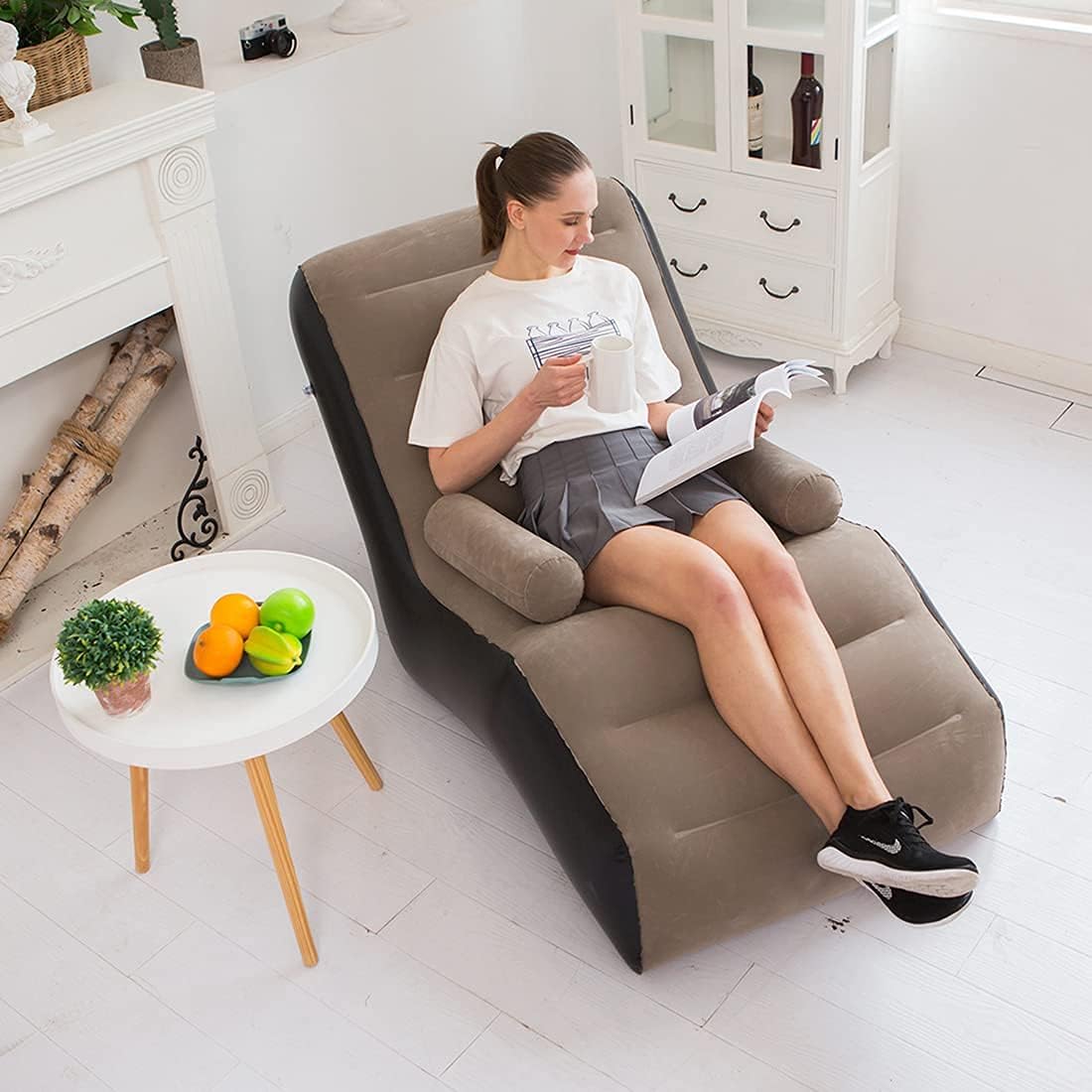 Outdoor Furniture Lounge Chair - Folding Lazy Sofa,Inflatable Lounge Chair Thickened