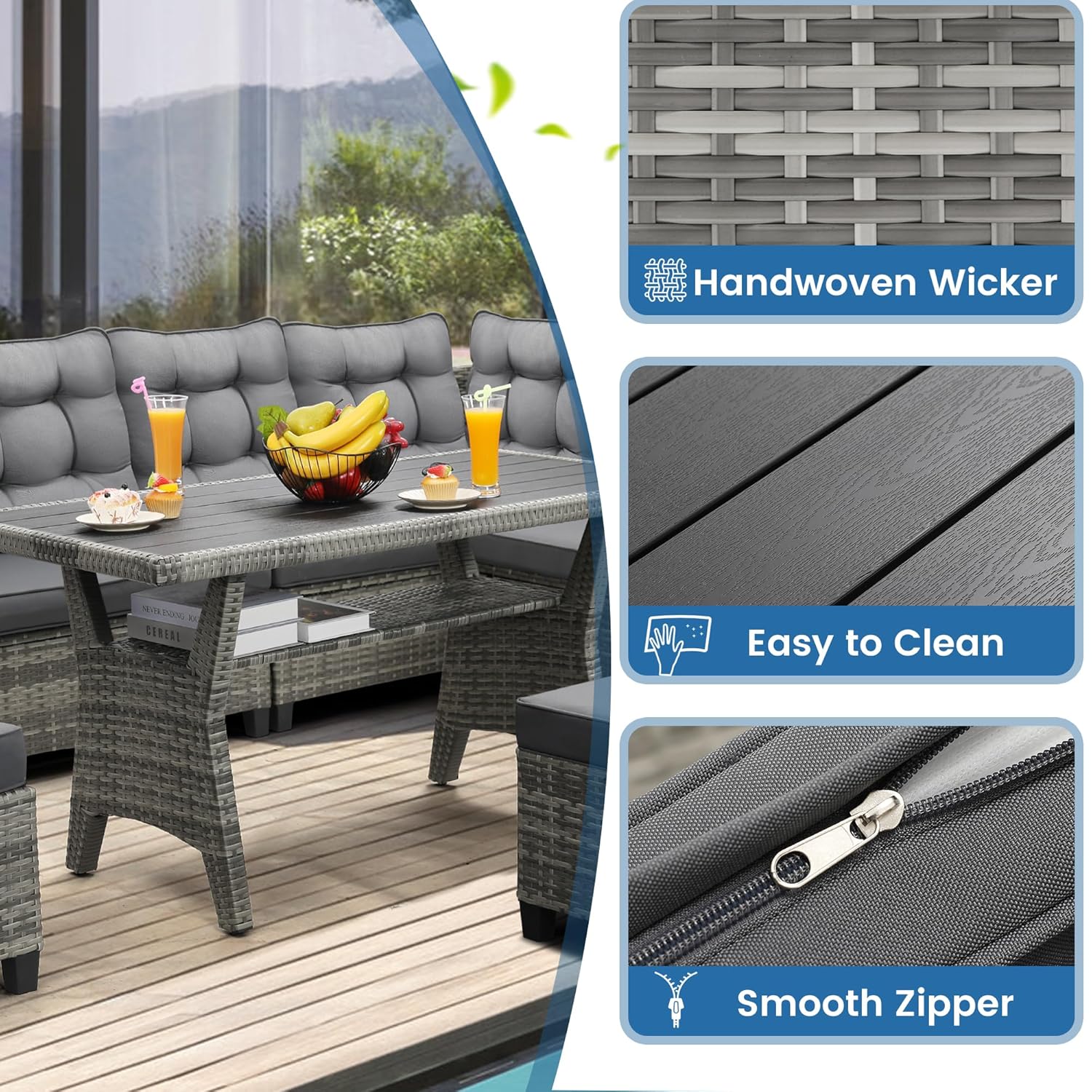 6 Piece Patio Furniture Set, D - Outdoor Furniture Sale 评论和价格