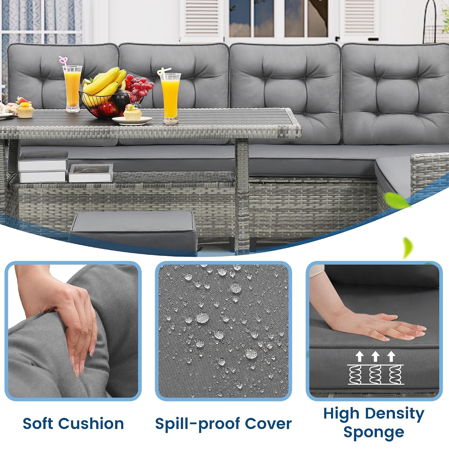 6 Piece Patio Furniture Set, D - Outdoor Furniture Sale 评论和价格