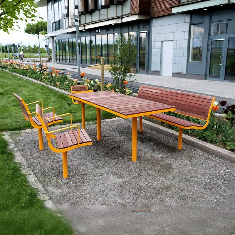 for Outdoor Park Table and Cha - Outdoor Furniture Yellow 评论和价格