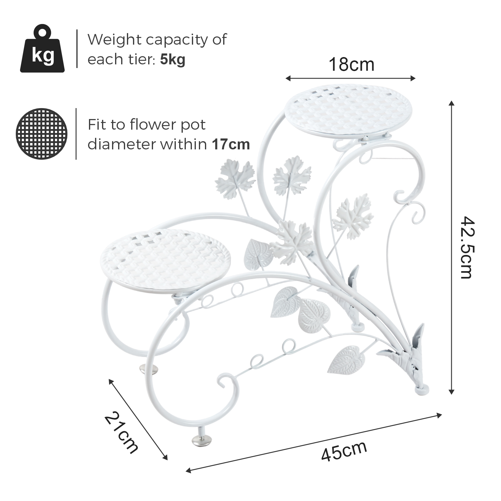 Rustproof Metal Plant Stand 4  - Outdoor Furniture On Sale 评论和价格