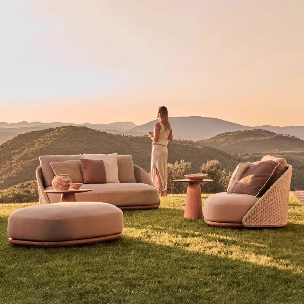 Nordic outdoor teak sofa villa - Outdoor Furniture Teak 评论和价格