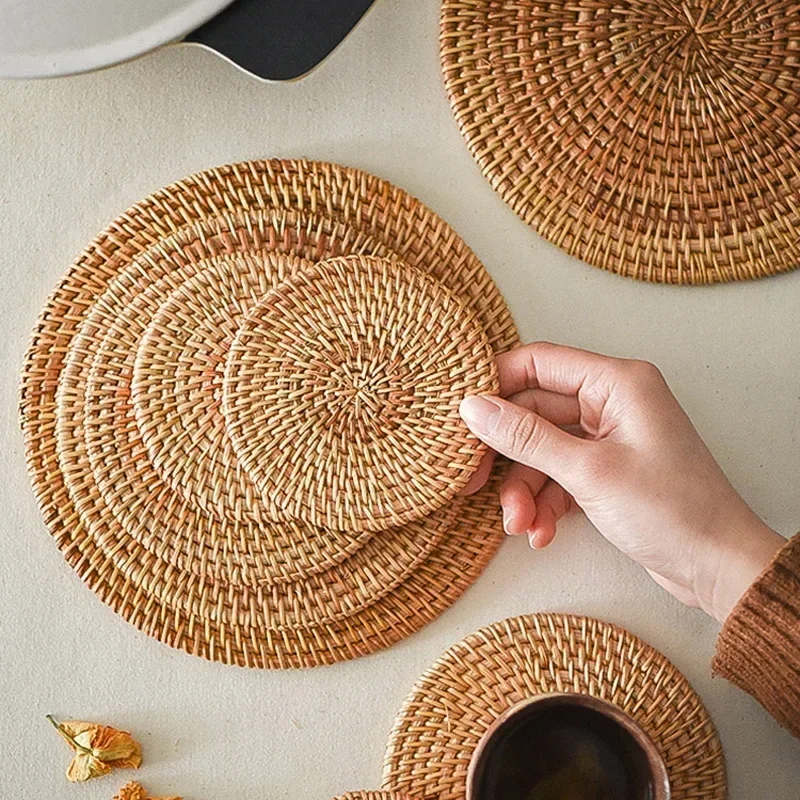 Handmade Round Rattan Coasters - Outdoor Furniture Sale 评论和价格