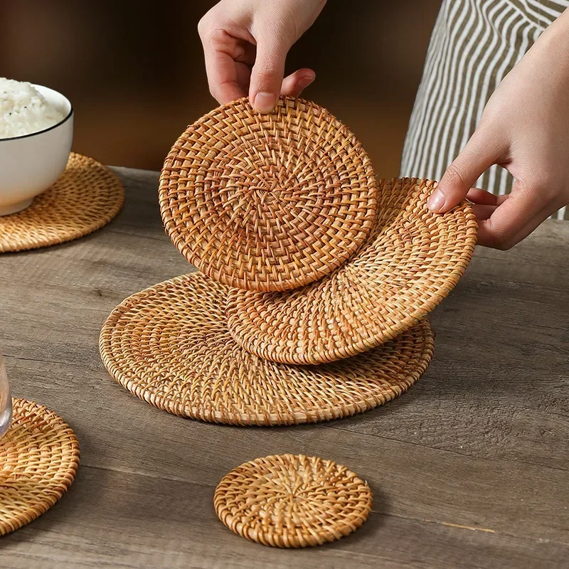 Handmade Round Rattan Coasters - Outdoor Furniture Sale 评论和价格
