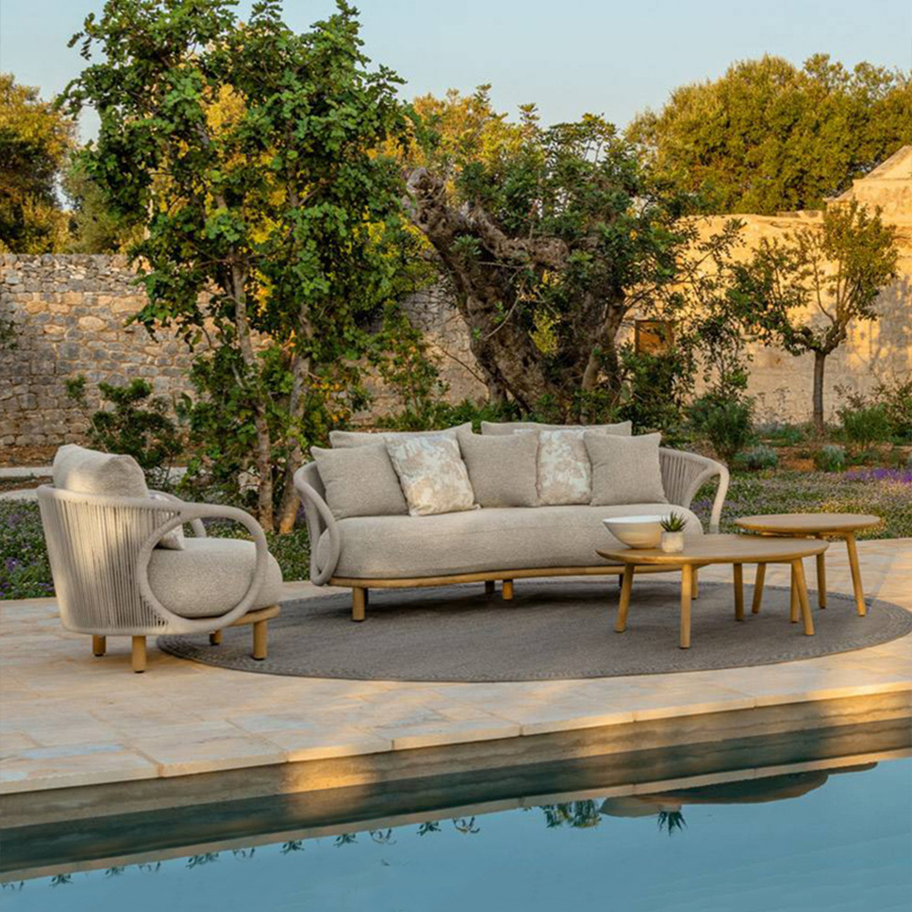 Outdoor rattan sofa teak garde - Outdoor Furniture Teak 评论和价格