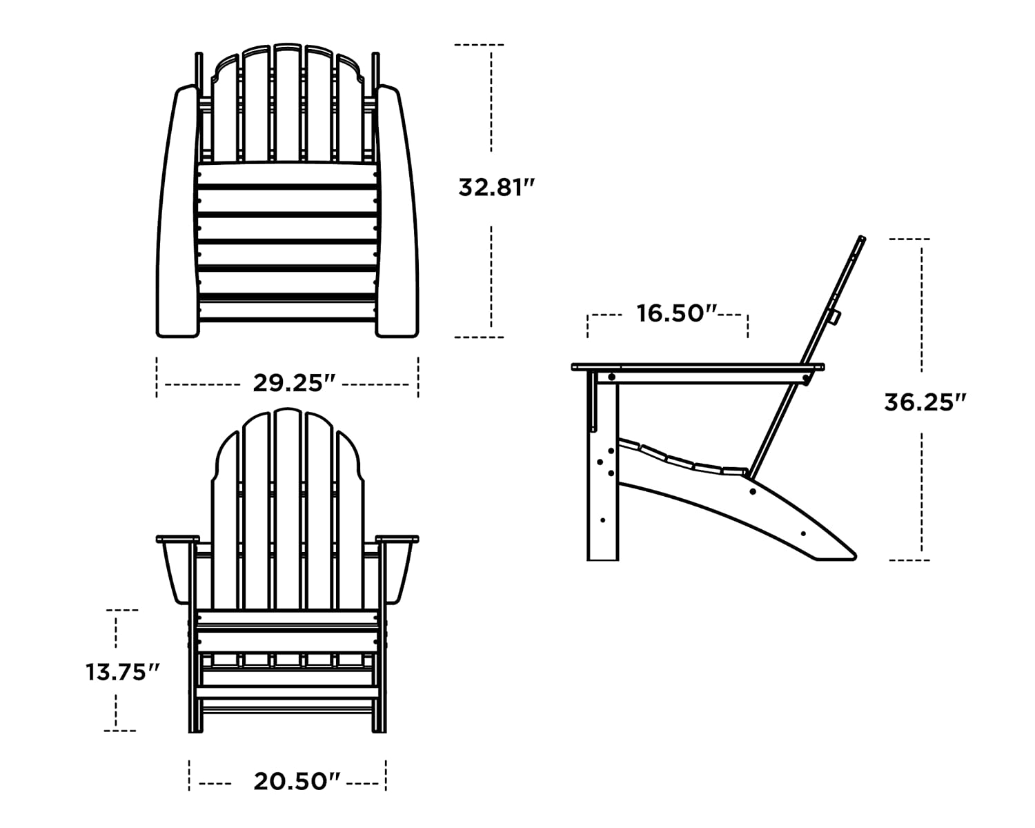 38 Inch Fade Proof Composite A - Adirondack Chair Wood 评论和价格