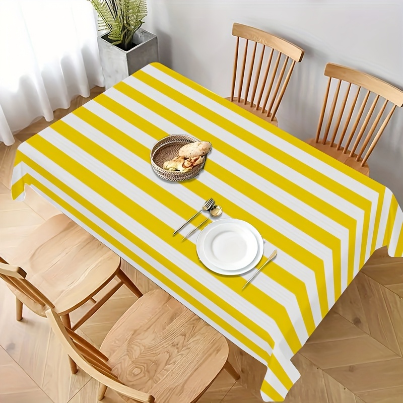 Yellow White Striped Polyester - Outdoor Furniture Yellow 评论和价格
