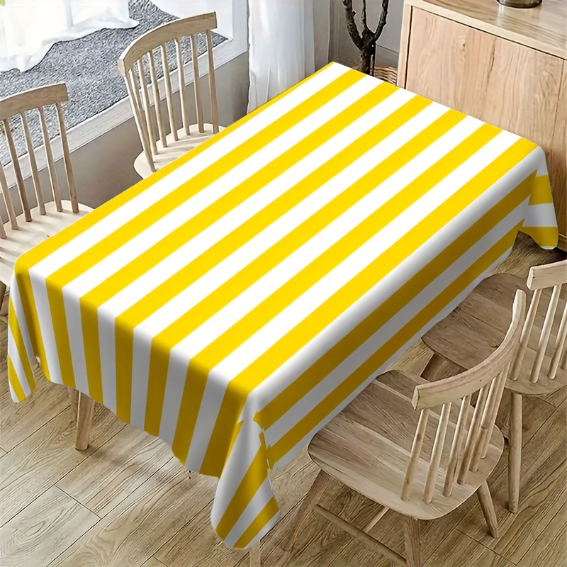 Yellow White Striped Polyester - Outdoor Furniture Yellow 评论和价格