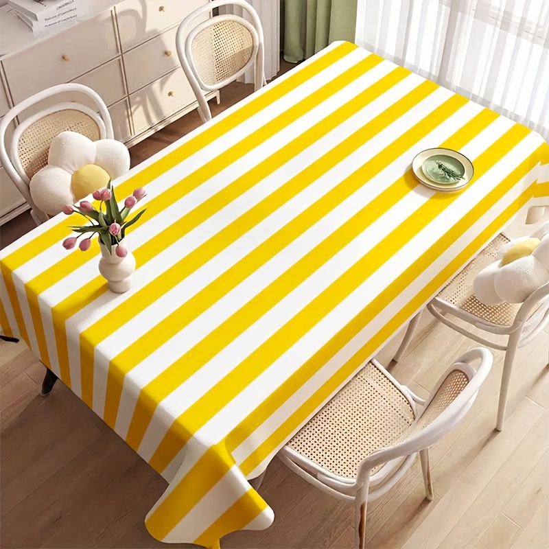Yellow White Striped Polyester - Outdoor Furniture Yellow 评论和价格