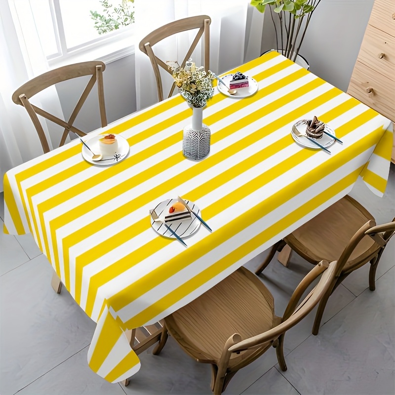 Yellow White Striped Polyester - Outdoor Furniture Yellow 评论和价格