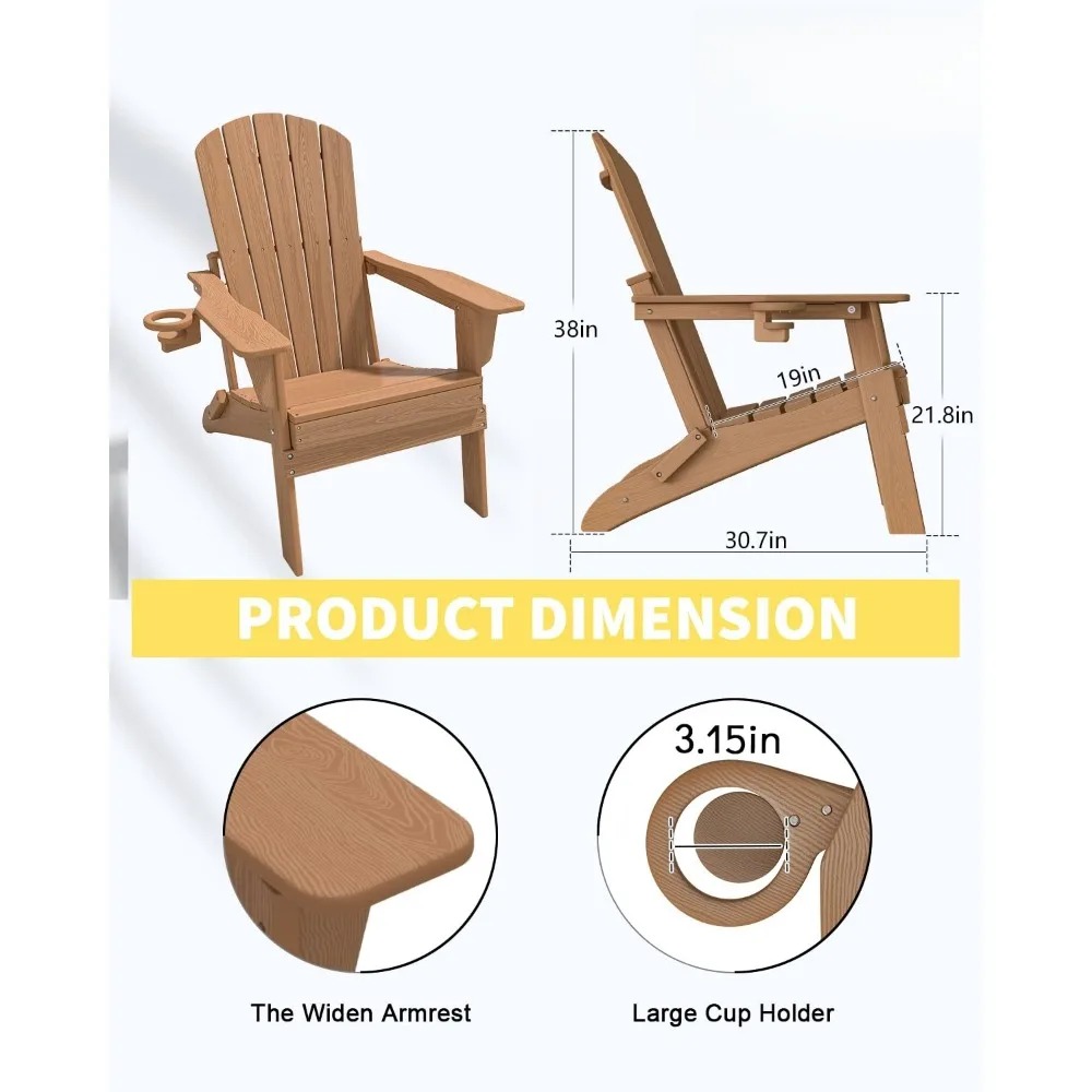 3-Piece Folding Adirondack Cha - Adirondack Chair Wood 评论和价格