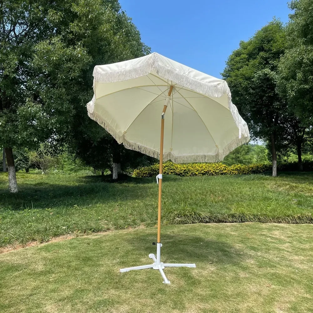Outdoor Beach Fringe Umbrella  - Outdoor Furniture On Sale 评论和价格