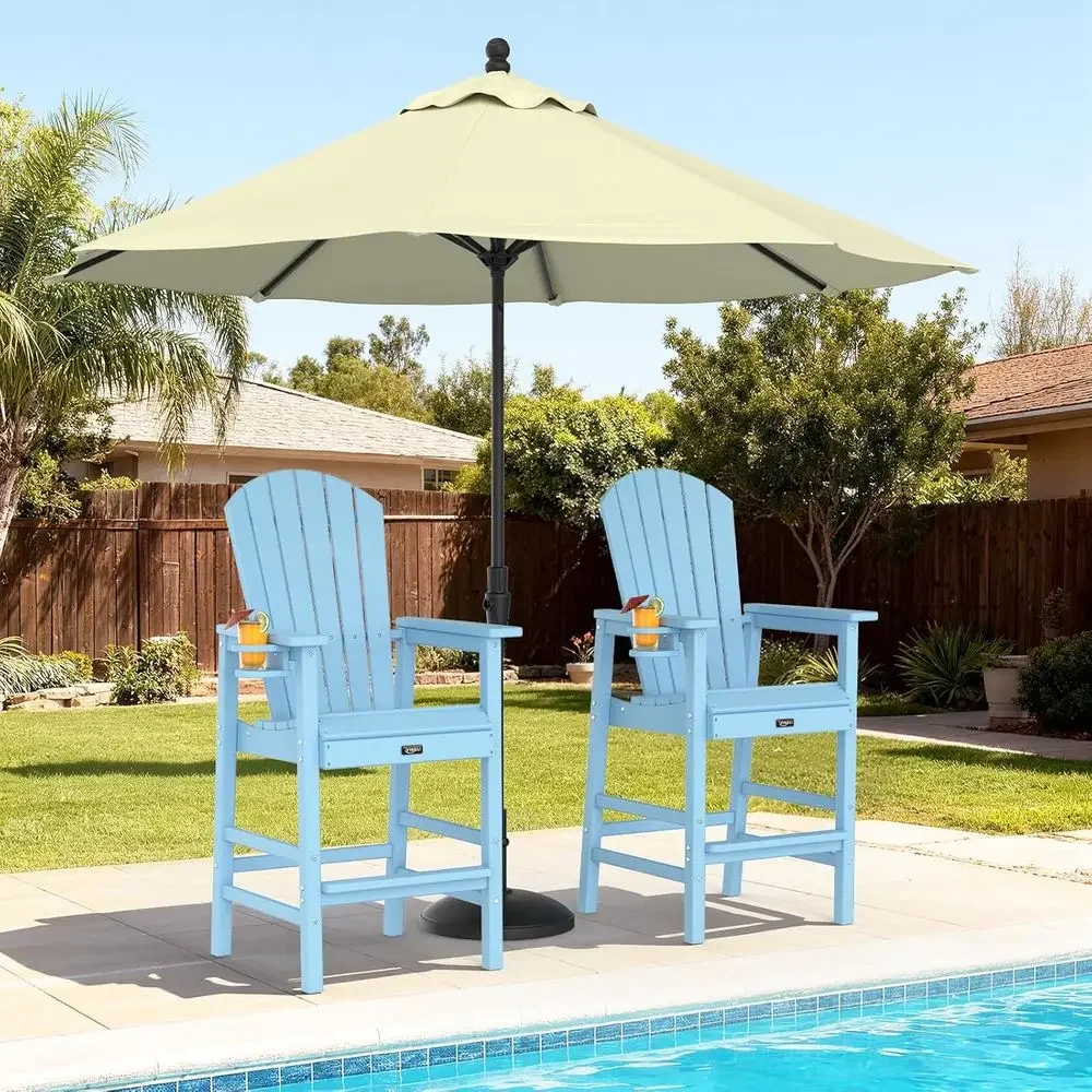Set of 2 Weather-Resistant Pla - Adirondack Chair Wood 评论和价格