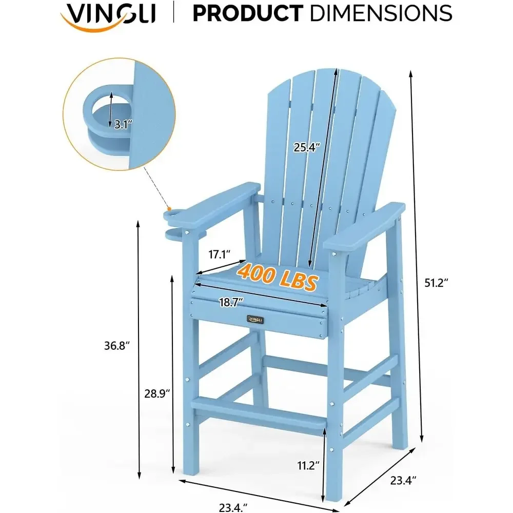 Set of 2 Weather-Resistant Pla - Adirondack Chair Wood 评论和价格
