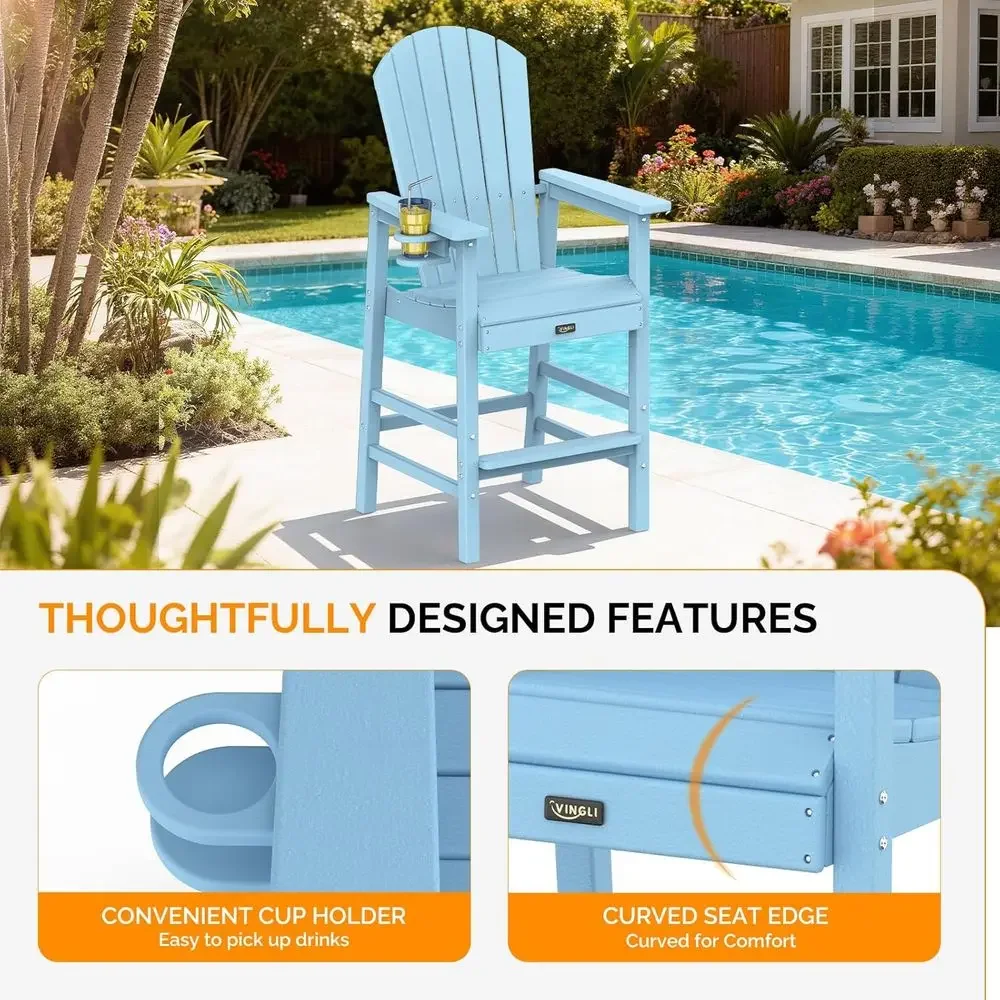 Set of 2 Weather-Resistant Pla - Adirondack Chair Wood 评论和价格