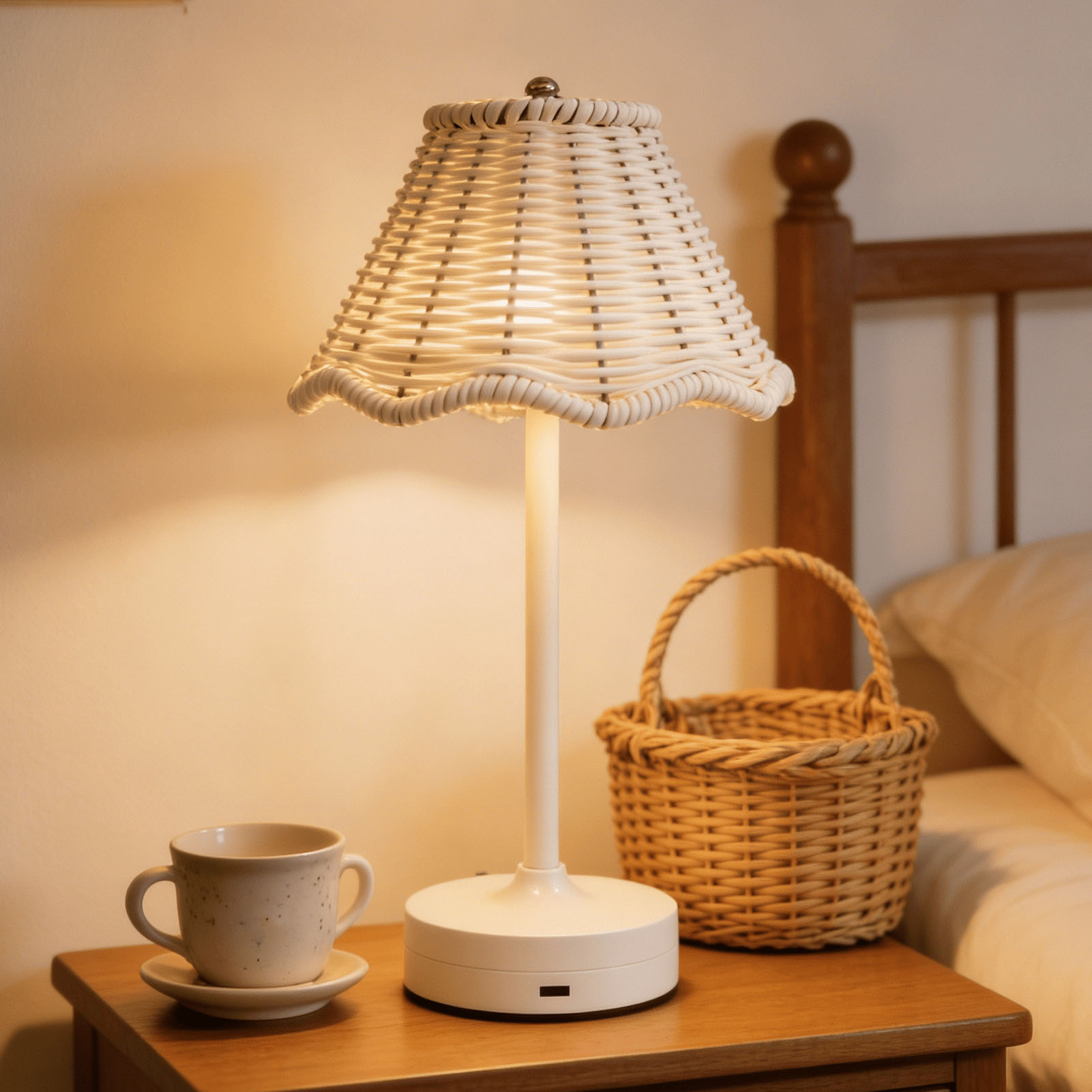 LED Vintage Rattan Table Lamp  - Outdoor Furniture Sale 评论和价格