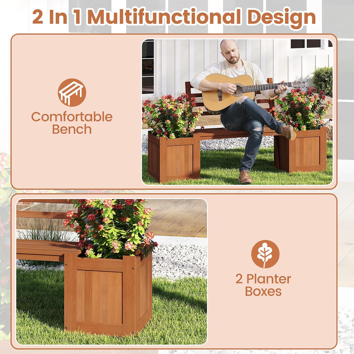 Outdoor Bench With Backrest Co - Outdoor Furniture Oil 评论和价格