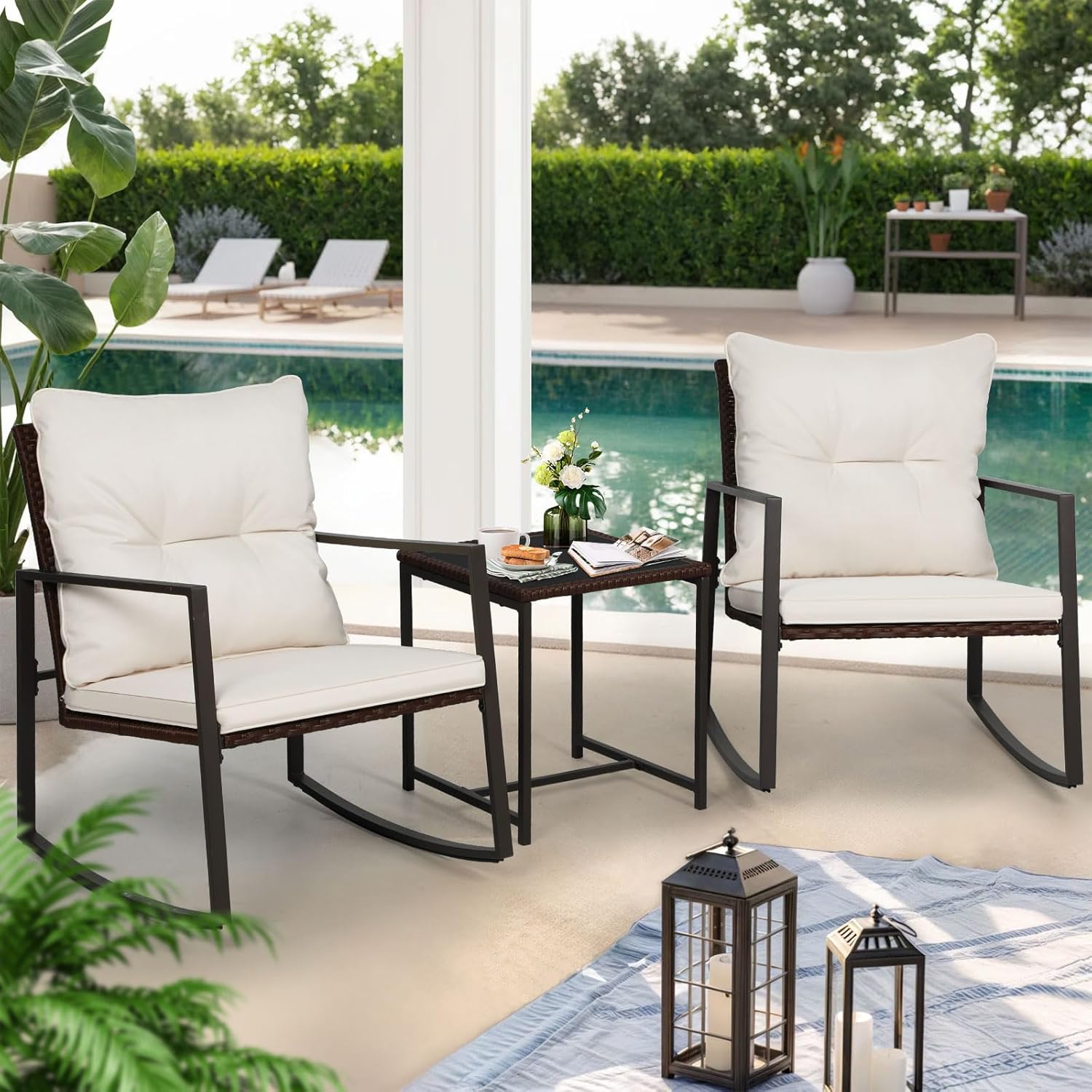 3-Piece Patio Bistro Set Outdo - Outdoor Furniture On Sale 评论和价格
