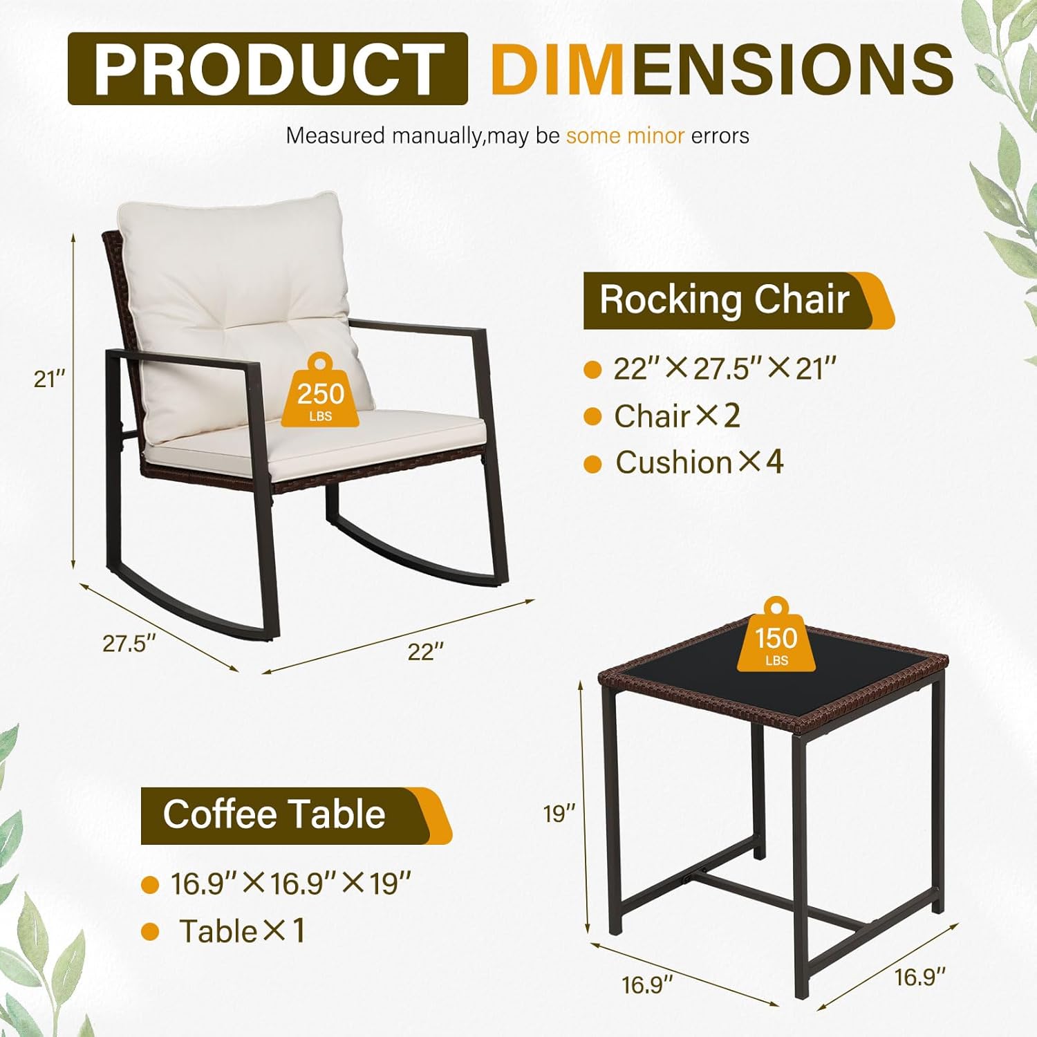 3-Piece Patio Bistro Set Outdo - Outdoor Furniture On Sale 评论和价格