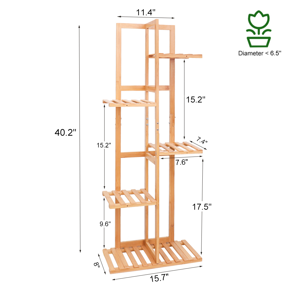 5 / 6 Tiers Tall Bamboo Plant  - Outdoor Furniture On Sale 评论和价格