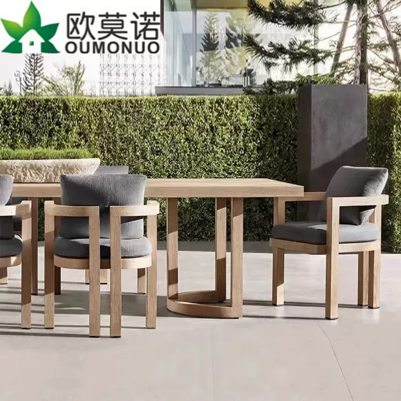 Nordic Outdoor Teak Wood Dinin - Outdoor Furniture Teak 评论和价格