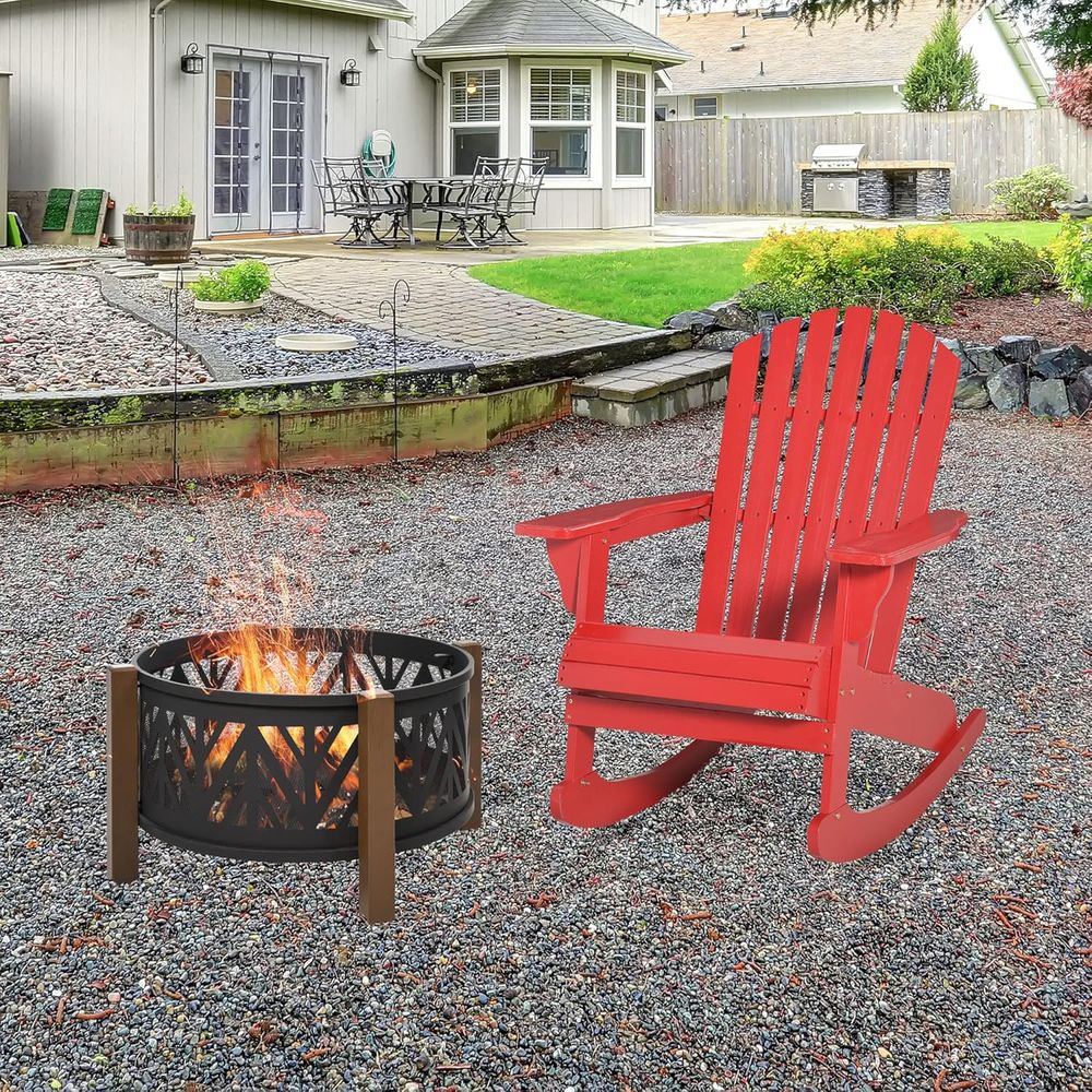 Wooden Adirondack Rocking Chai - Adirondack Chair Wood 评论和价格