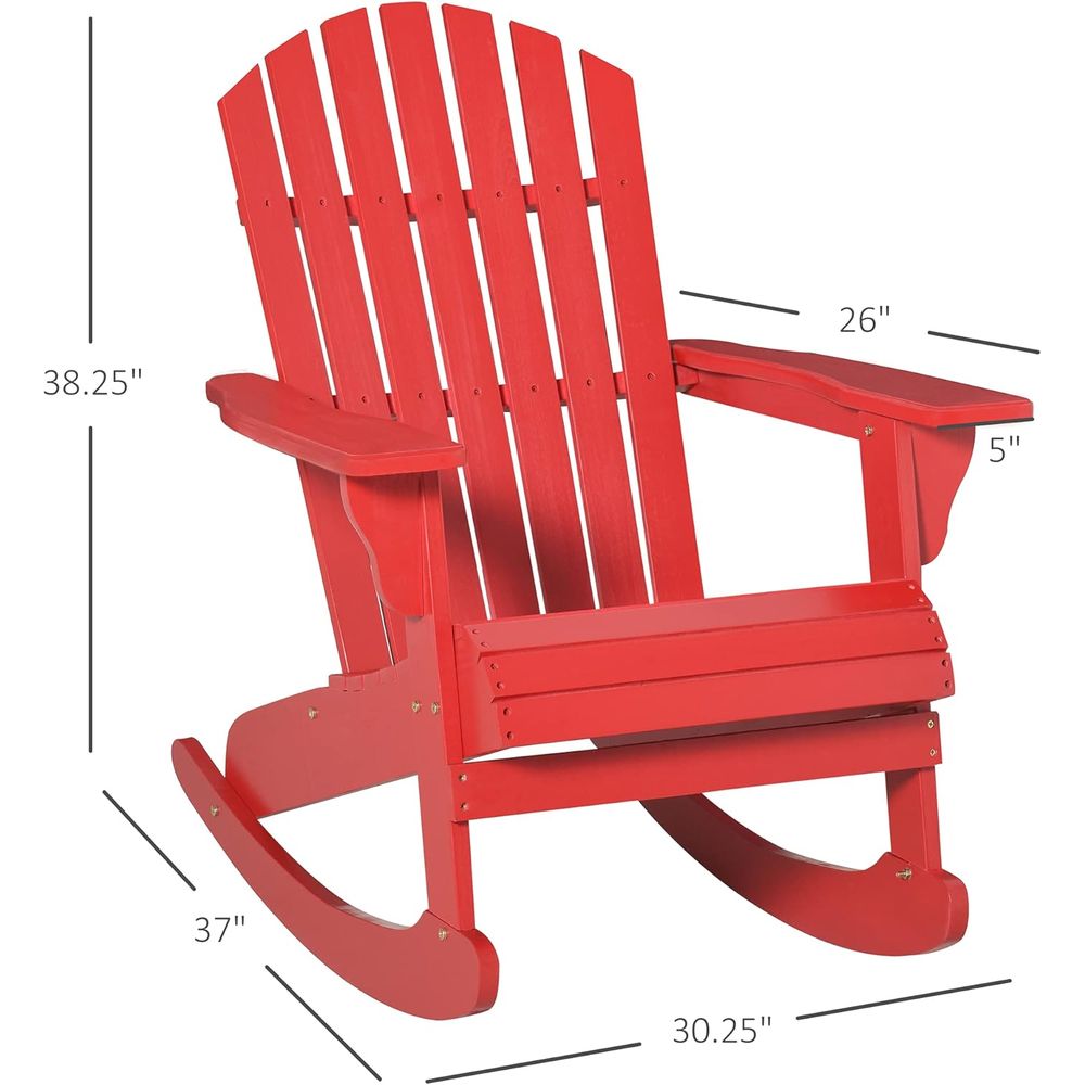 Wooden Adirondack Rocking Chai - Adirondack Chair Wood 评论和价格