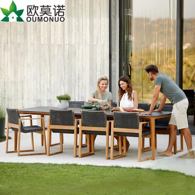 Outdoor Rattan Teak Dining Set - Outdoor Furniture Teak 评论和价格
