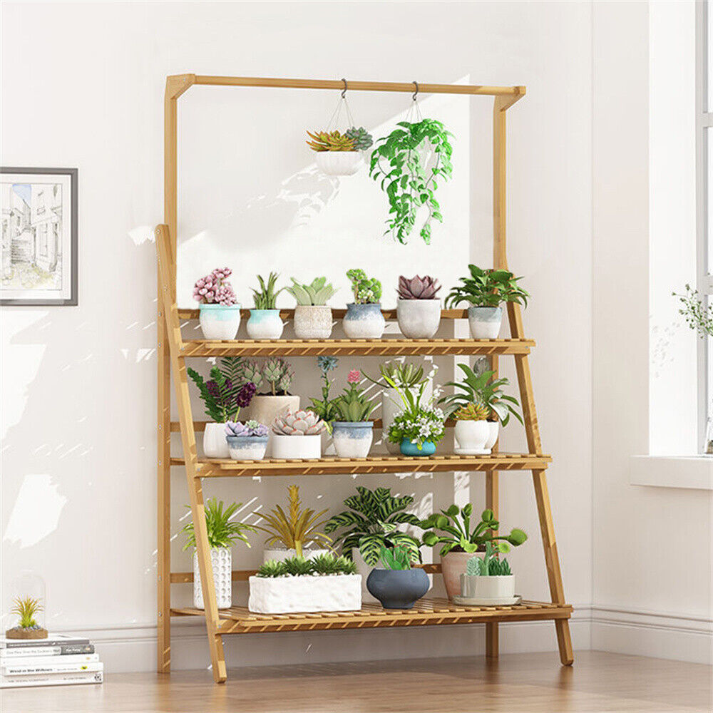 Folding Bamboo Plant Stand, Fl - Outdoor Furniture On Sale 评论和价格