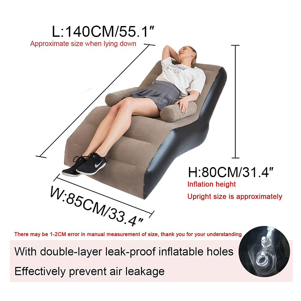 Folding Lazy Sofa,Inflatable L - Outdoor Furniture Lounge Chair 评论和价格