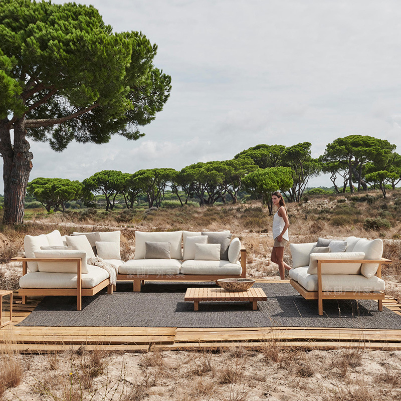 Outdoor Sofa Teak Set Courtyar - Outdoor Furniture Teak 评论和价格
