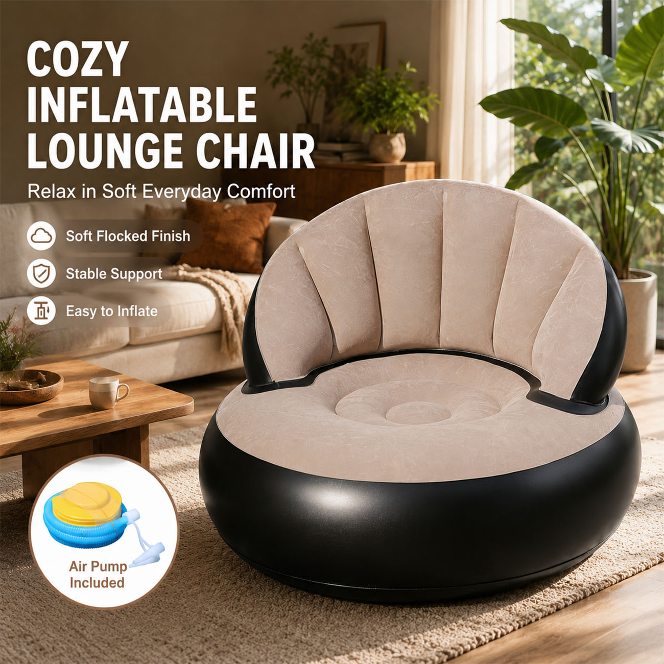 Inflatable Chair for Adults, F - Outdoor Furniture Lounge Chair 评论和价格