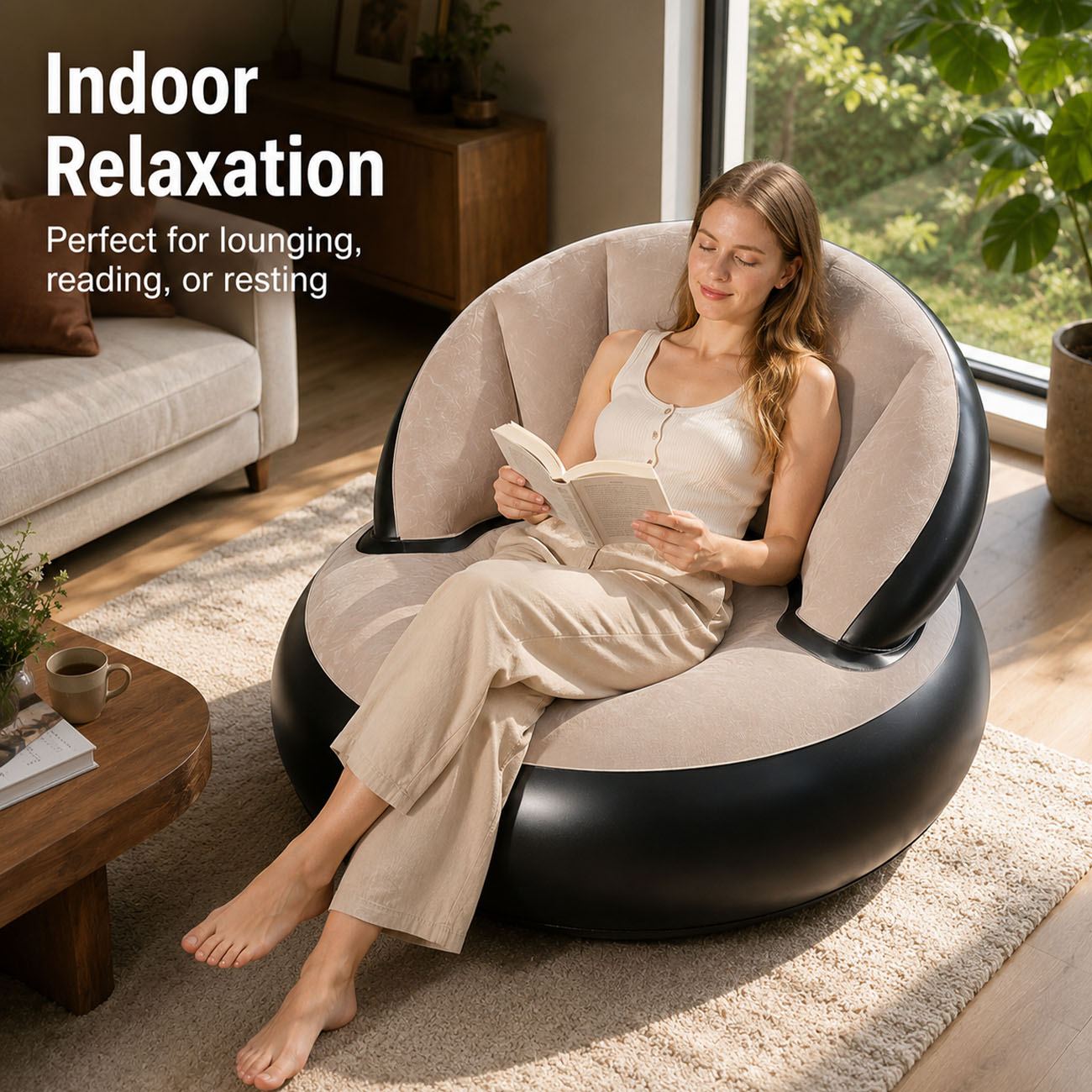 Inflatable Chair for Adults, F - Outdoor Furniture Lounge Chair 评论和价格
