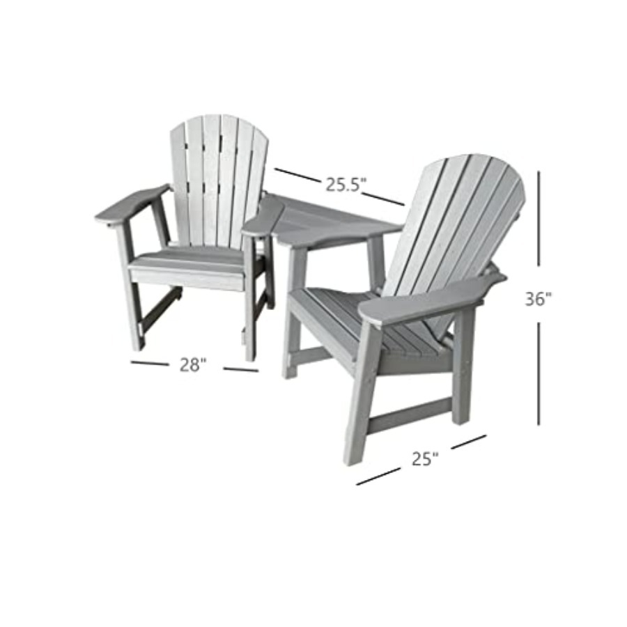 2 Chair Dining Table Set - Pol - Outdoor Furniture Recycled Plastic 评论和价格